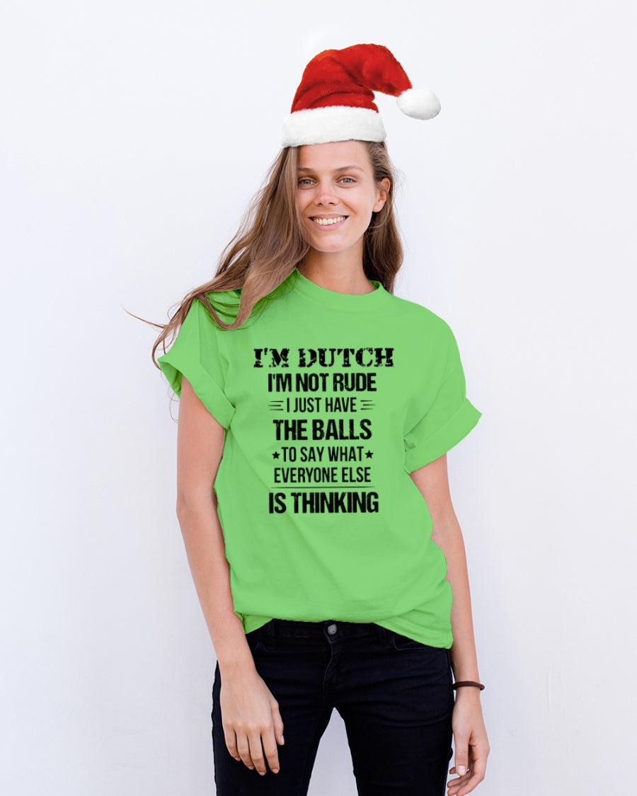 I'M NOT RUDE I'M DUTCH - Classic T-Shirt - Kiwi - lifestyle-holiday-crewneck-front-1
