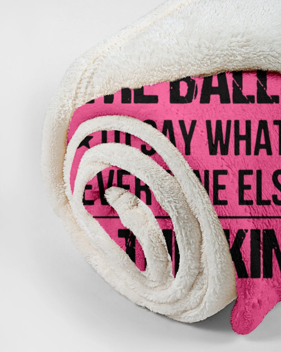 I'M NOT RUDE I'M DUTCH - Small Fleece Blanket - 30" x 40" - Cyber Pink - aos-coral-fleece-blanket-30x40-lifestyle-front-18