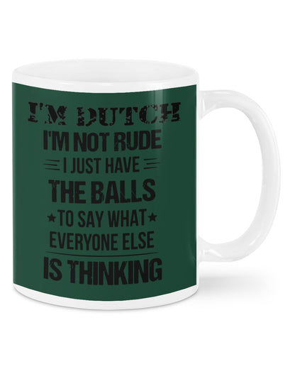 I'M NOT RUDE I'M DUTCH - Mug - Forest Green - Front