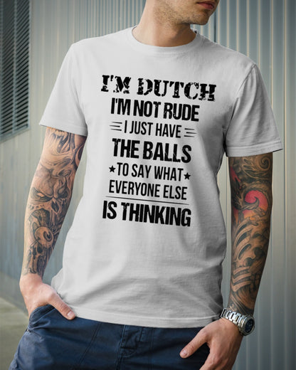I'M NOT RUDE I'M DUTCH - Premium Fit Mens Tee - Ash - lifestyle-mens-crewneck-front-6