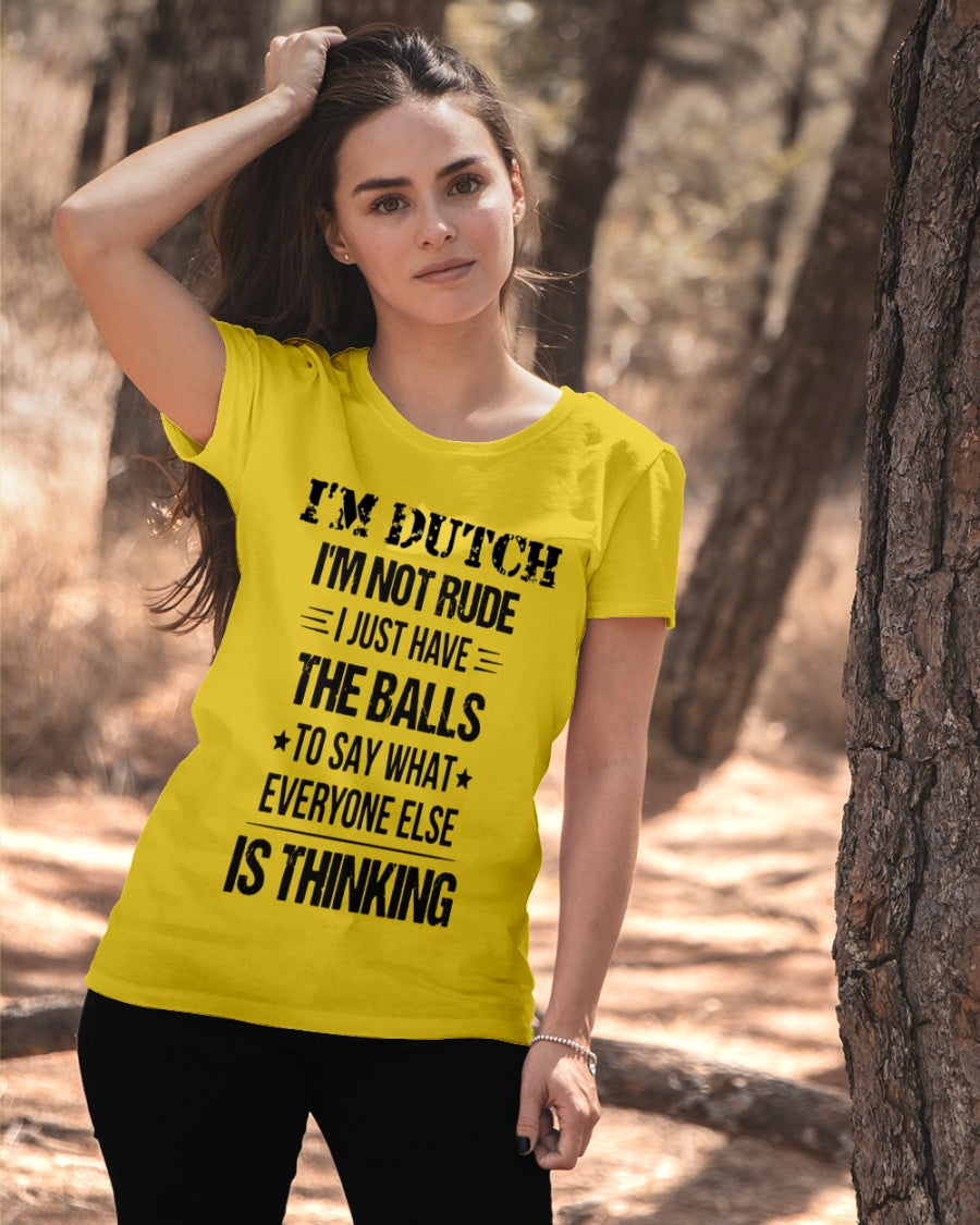 I'M NOT RUDE I'M DUTCH - Ladies T-Shirt - Daisy - apparel-ladies-t-shirt-lifestyle-06