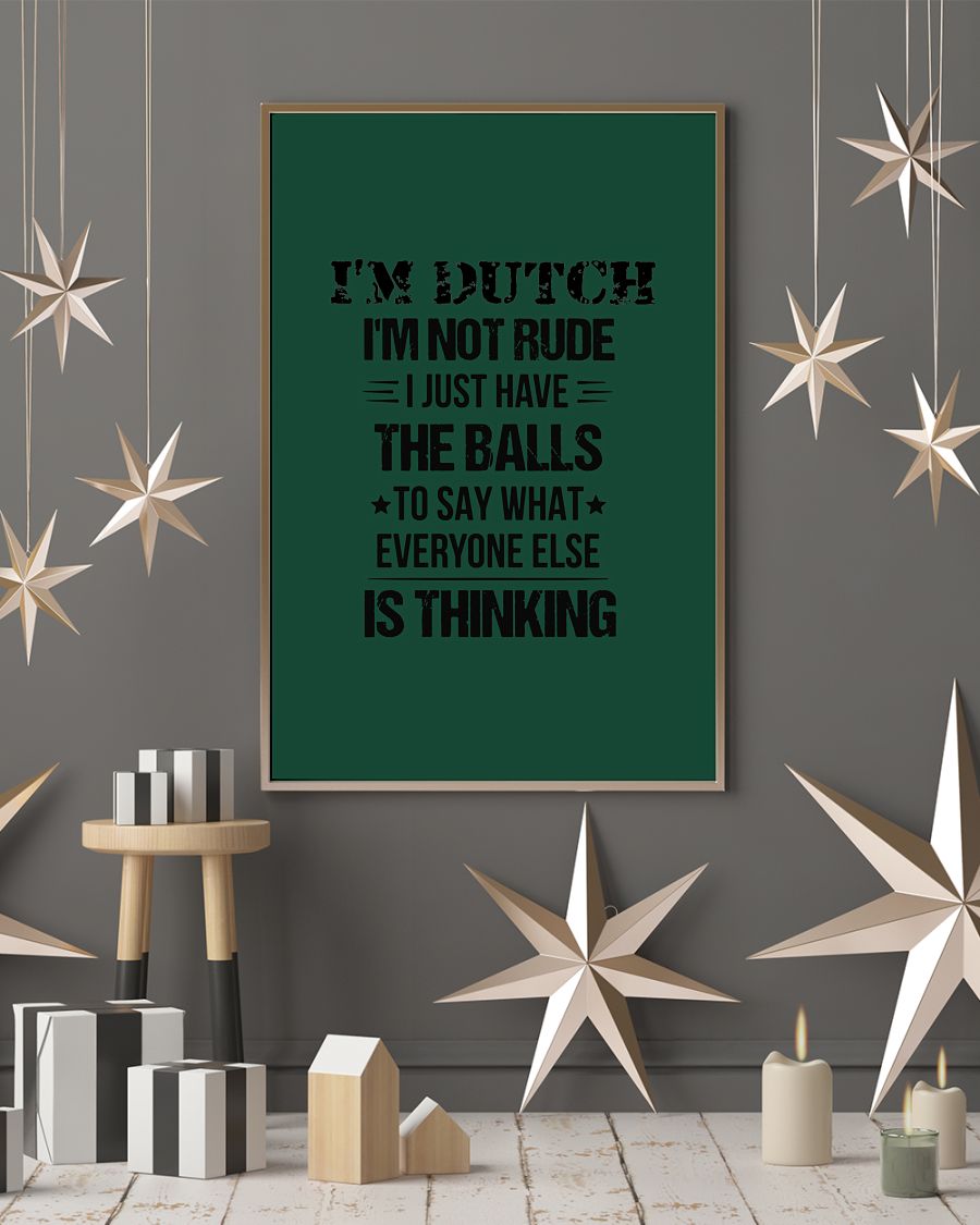 I'M NOT RUDE I'M DUTCH - 24x36 Poster - Forest Green - lifestyle-holiday-poster-1