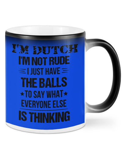 I'M NOT RUDE I'M DUTCH - Color Changing Mug - Royal - Front