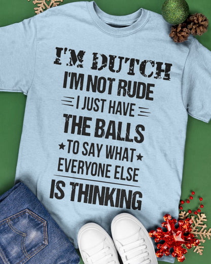 I'M NOT RUDE I'M DUTCH - Classic T-Shirt - Light Blue - apparel-classic-tshirt-lifestyle-back-69