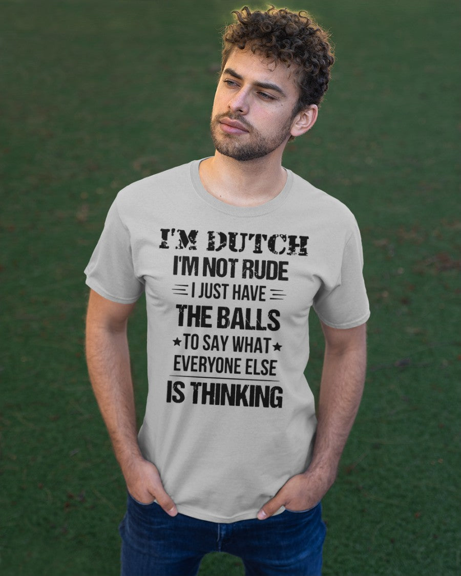 I'M NOT RUDE I'M DUTCH - Classic T-Shirt - Ash - apparel-classic-tshirt-lifestyle-front-43