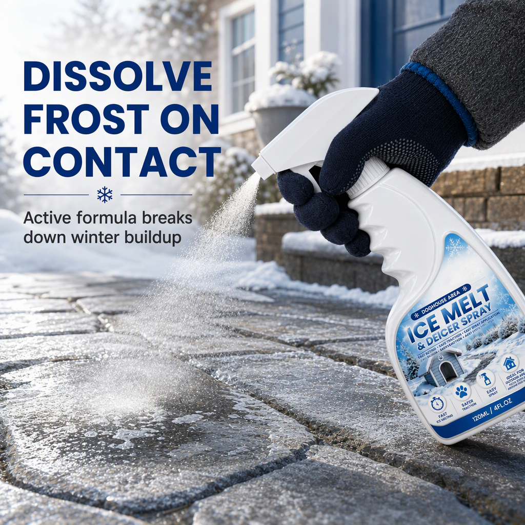 ⭐Outdoor De-Icing & Snow Melting Spray – pet-safe, dissolves frost on contact