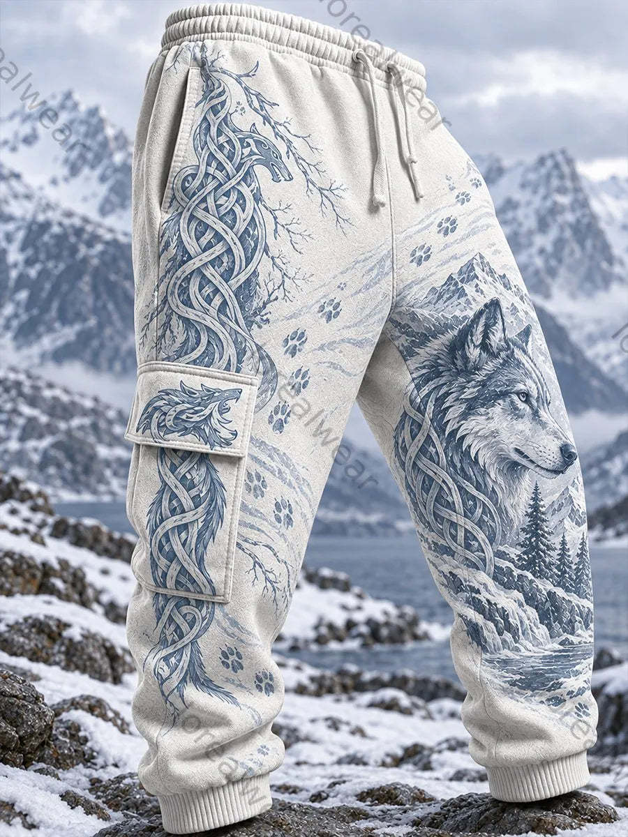 Men's Retro Nordic VikingScandinavian Style Graphic Print Casual Sweatpants