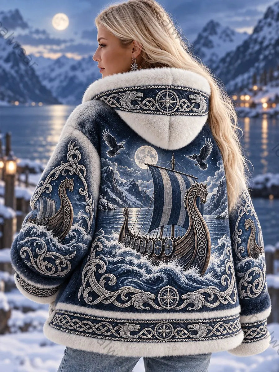 Women's Viking Art Flannel Jacket